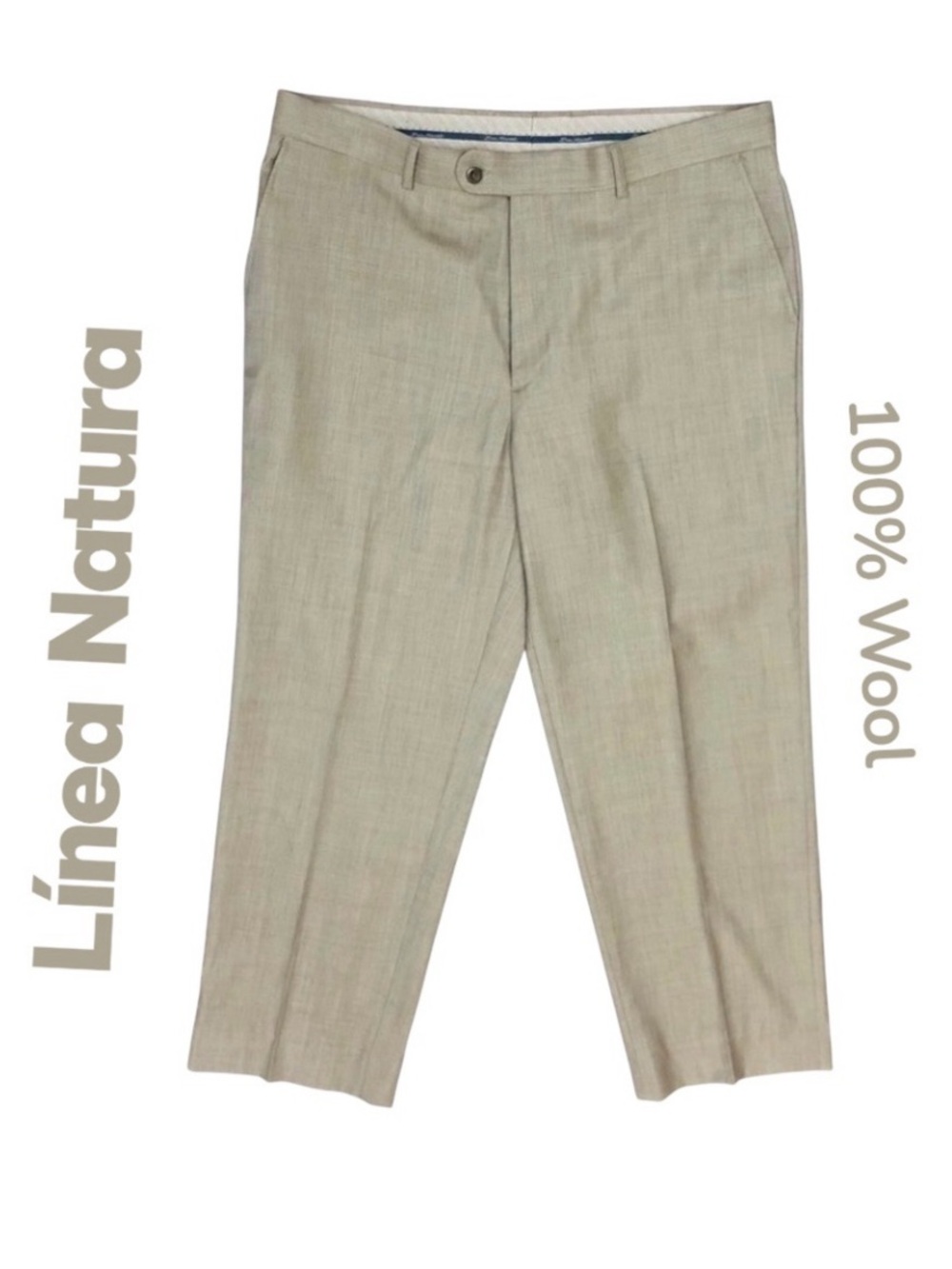 100% Wool Linea Naturale Luxe Flat Front Dress Men’s Pants 36x30 NWOT